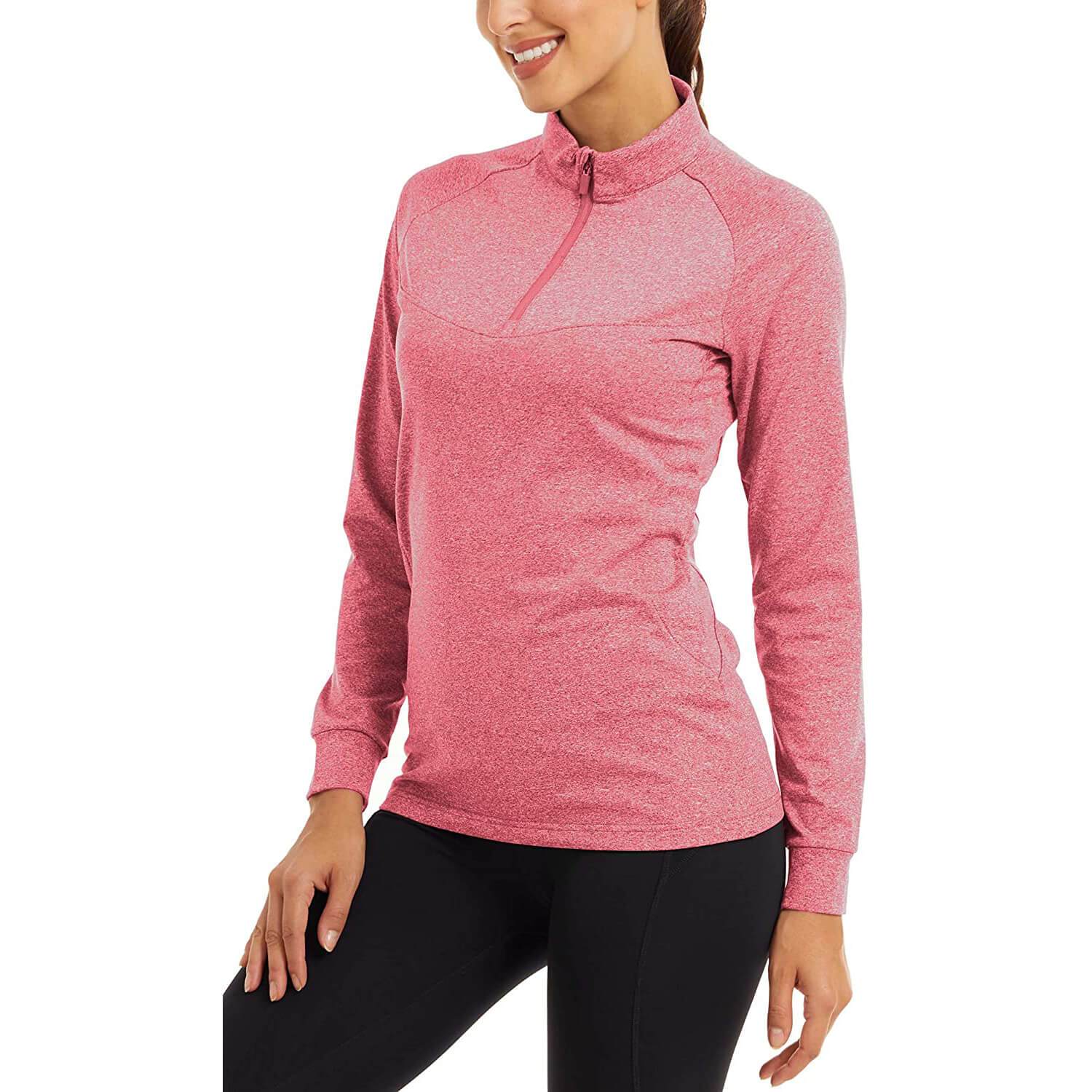 Women's 1/4 Zip Fleece Long Sleeve Shirts