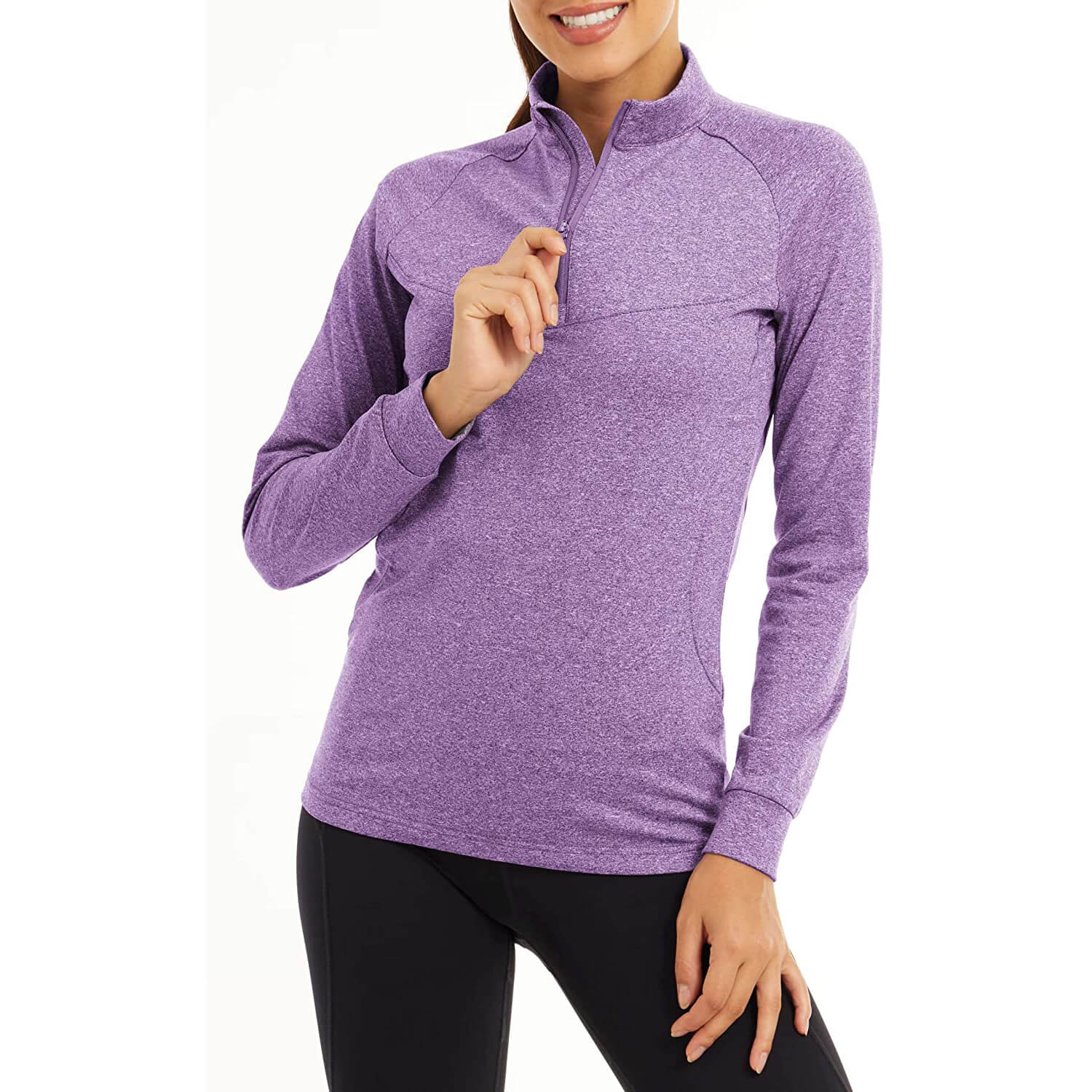 Women's 1/4 Zip Fleece Long Sleeve Shirts
