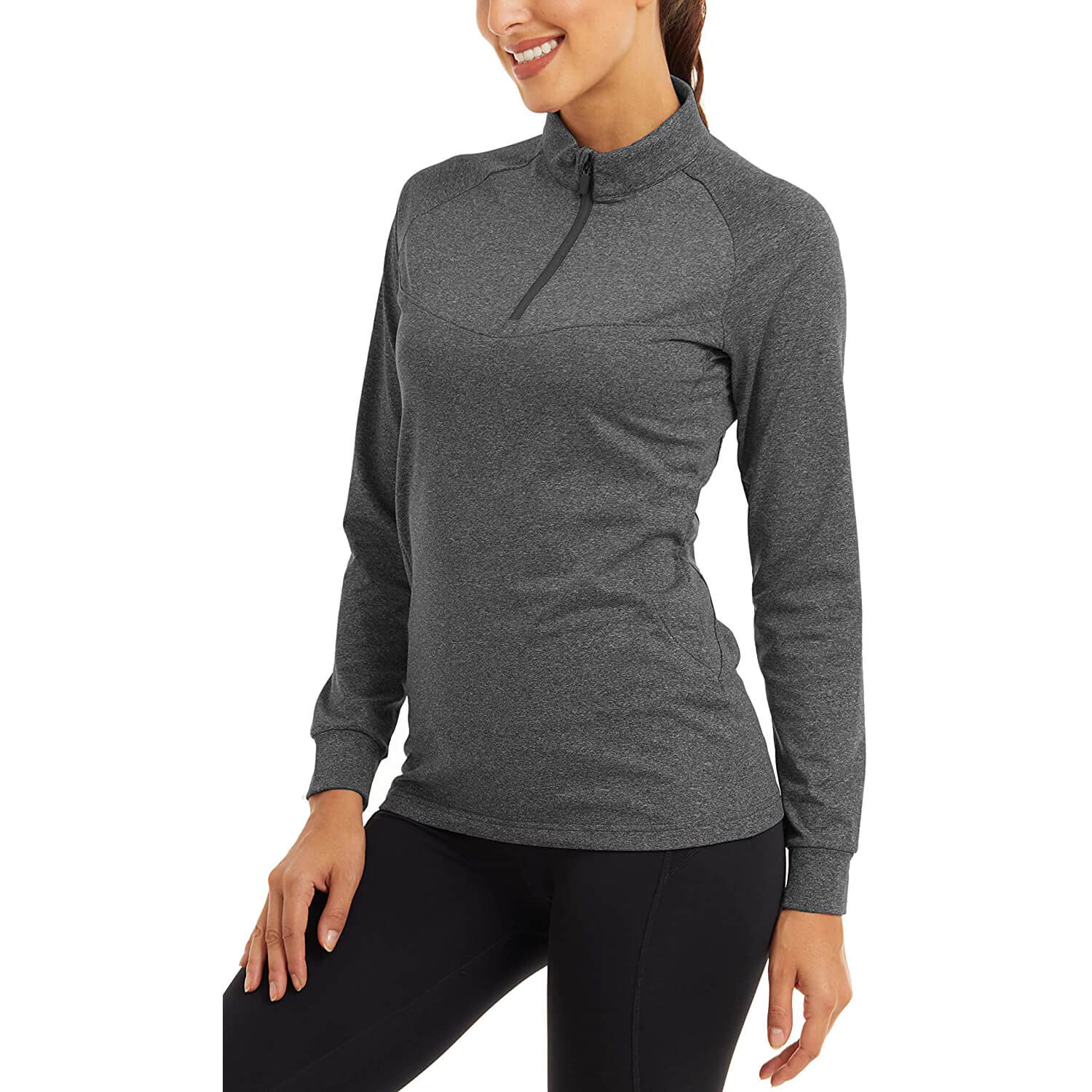 Women's 1/4 Zip Fleece Long Sleeve Shirts