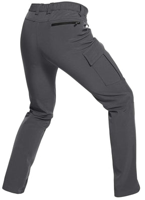 Wespornow Men's-Fleece-Lined-Hiking-Pants Water-Resistance-Snow-Ski-Pants Softshell Snowboarding Pants for Winter, Outdoor