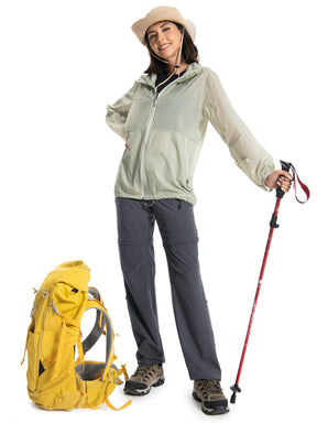 Wespornow Women's-Hiking-Pants Convertible-Zip-Off-Quick-Dry-Pants for Cargo, Camping, Travel, Outdoor, Fishing, Safari