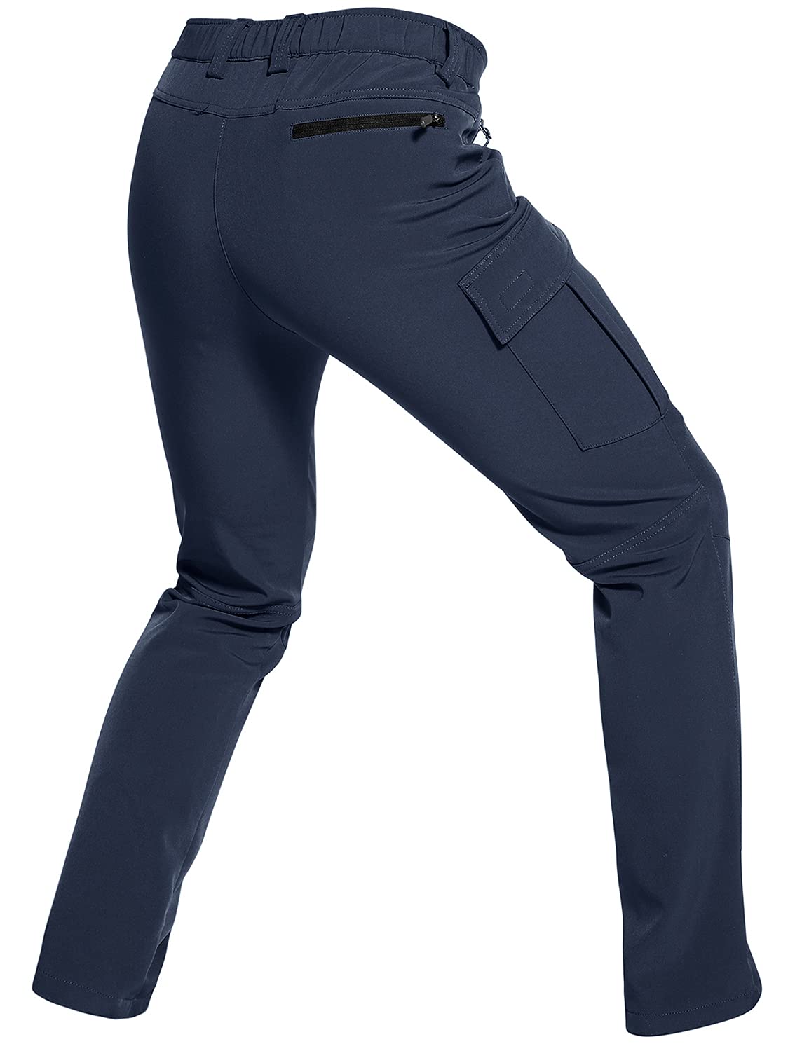 Wespornow Men's-Fleece-Lined-Hiking-Pants Water-Resistance-Snow-Ski-Pants Softshell Snowboarding Pants for Winter, Outdoor