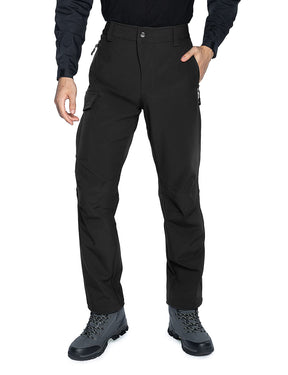 Wespornow Men's-Fleece-Lined-Hiking-Pants Water-Resistance-Snow-Ski-Pants Softshell Snowboarding Pants for Winter, Outdoor