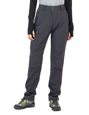 Wespornow Women's-Fleece-Lined-Hiking-Pants Snow-Ski-Pants Water-Resistance-Outdoor-Softshell-Insulated for Winter