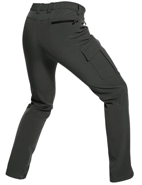 Wespornow Men's-Fleece-Lined-Hiking-Pants Water-Resistance-Snow-Ski-Pants Softshell Snowboarding Pants for Winter, Outdoor