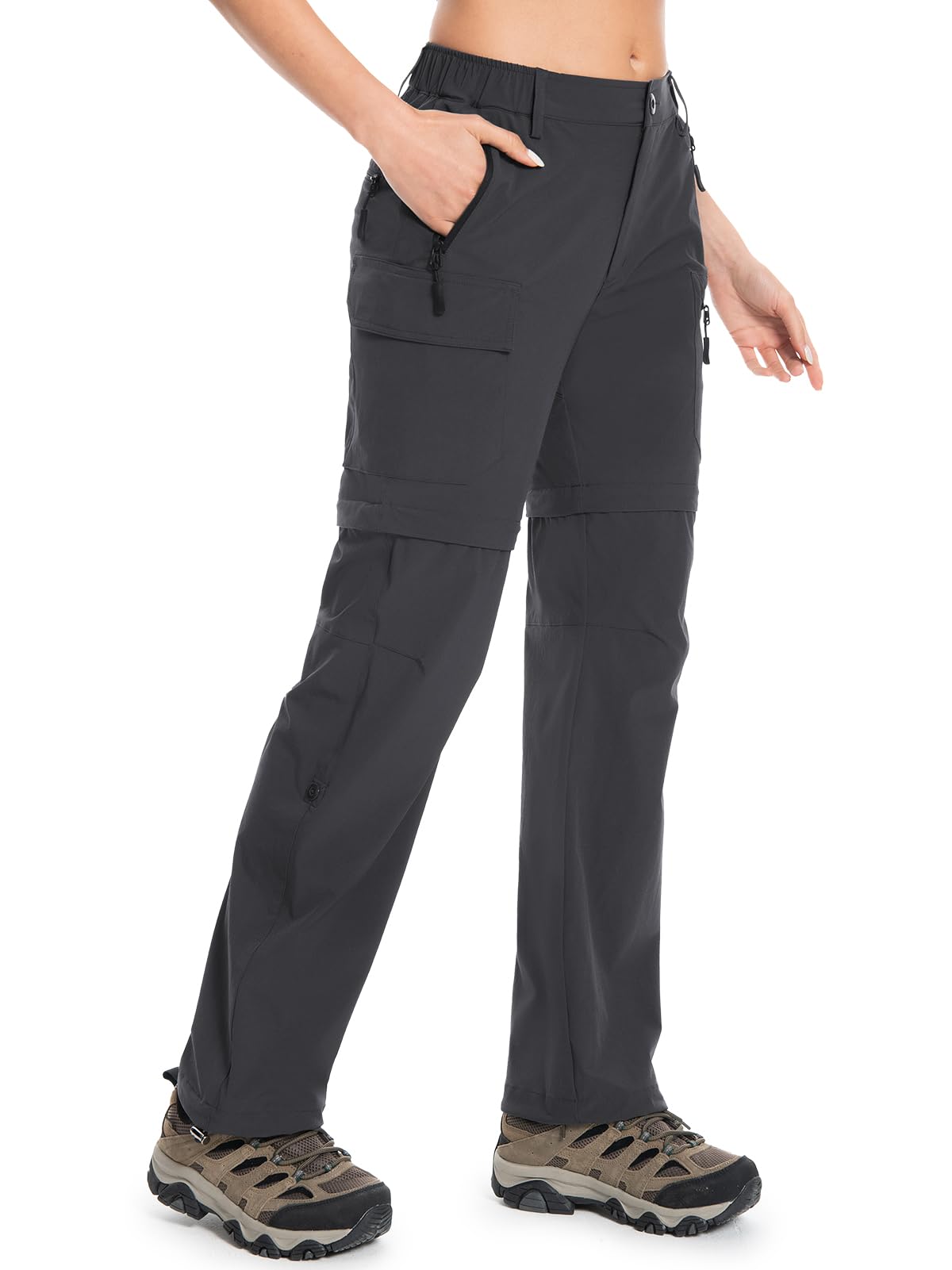 Wespornow Women's-Hiking-Pants Convertible-Zip-Off-Quick-Dry-Pants for Cargo, Camping, Travel, Outdoor, Fishing, Safari