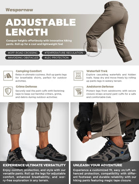 Wespornow Hiking Travel Pants for Men: Lightweight Water-Resistant Quick Dry Outdoor Pants for Fishing Camping