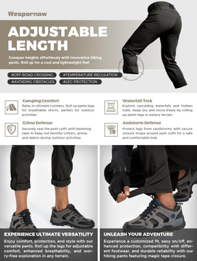 Wespornow Hiking Travel Pants for Men: Lightweight Water-Resistant Quick Dry Outdoor Pants for Fishing Camping