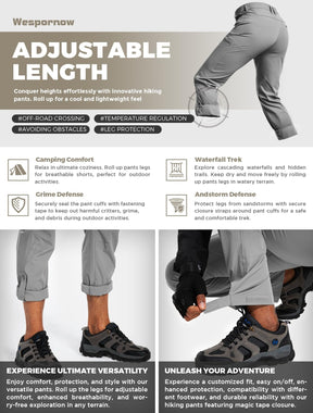 Wespornow Hiking Travel Pants for Men: Lightweight Water-Resistant Quick Dry Outdoor Pants for Fishing Camping