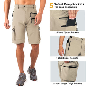 Wespornow Men's-Hiking-Shorts Tactical Shorts Lightweight-Quick-Dry-Outdoor-Cargo-Casual-Shorts for Hiking Cycling