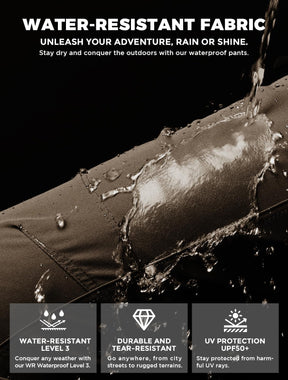 Wespornow Hiking Travel Pants for Men: Lightweight Water-Resistant Quick Dry Outdoor Pants for Fishing Camping