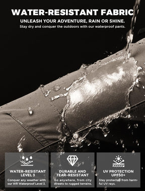 Wespornow Hiking Travel Pants for Men: Lightweight Water-Resistant Quick Dry Outdoor Pants for Fishing Camping