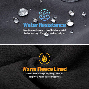 Wespornow Men's-Fleece-Lined-Hiking-Pants Water-Resistance-Snow-Ski-Pants Softshell Snowboarding Pants for Winter, Outdoor