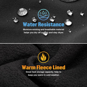 Wespornow Men's-Fleece-Lined-Hiking-Pants Water-Resistance-Snow-Ski-Pants Softshell Snowboarding Pants for Winter, Outdoor