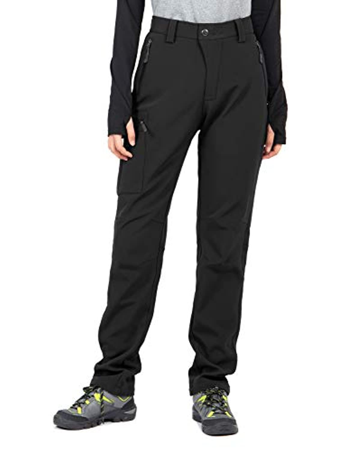 Women Waterproof Snow ski Hiking Pants Winter Insulated Warm Outdoor Fleece Lined with Zipper Pockets