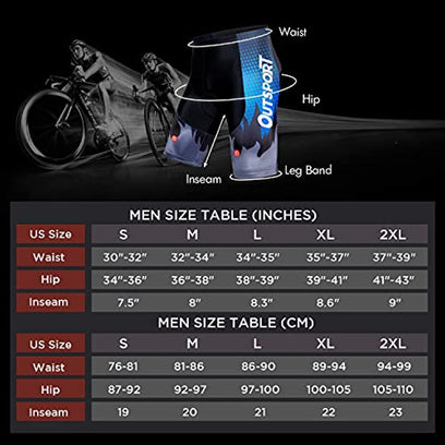 Men's Quick-Dry Padded Cycling Shorts