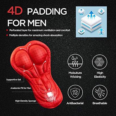 Men's Quick-Dry Padded Cycling Shorts