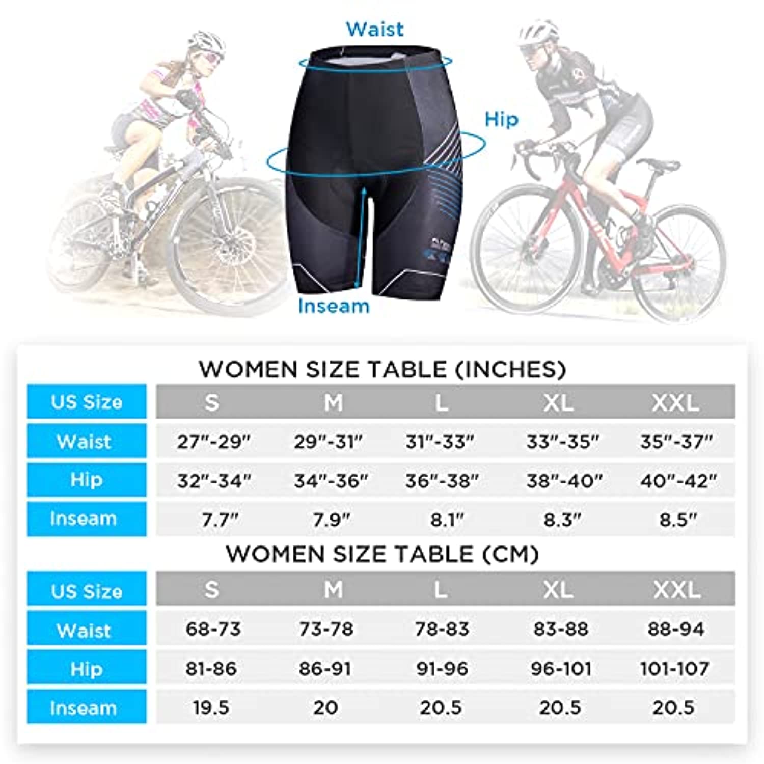 Women 3D Padded High Waist Cycling Shorts 01