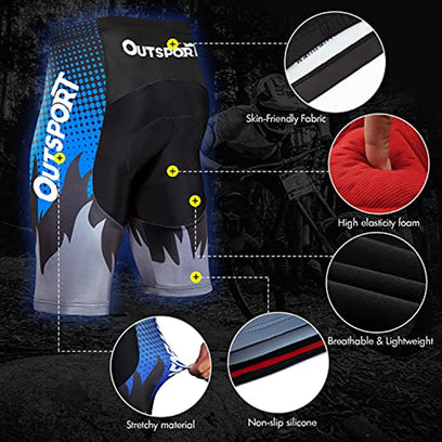 Men's Quick-Dry Padded Cycling Shorts