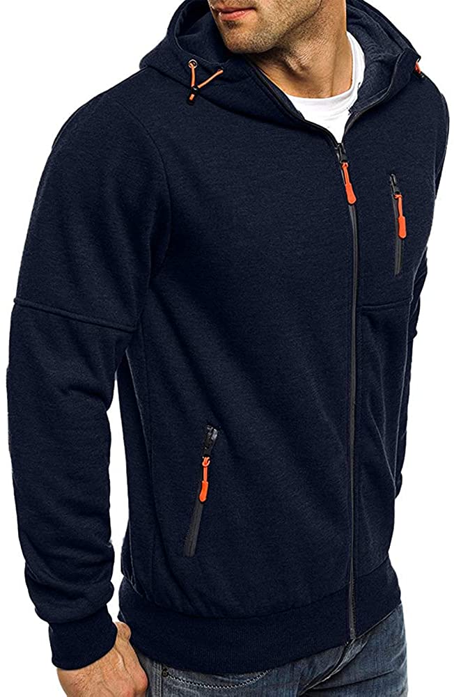 Men's Hoodie Full-Zip Up Sports Jacket
