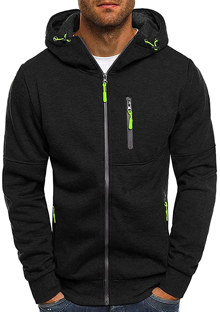 Men's Hoodie Full-Zip Up Sports Jacket