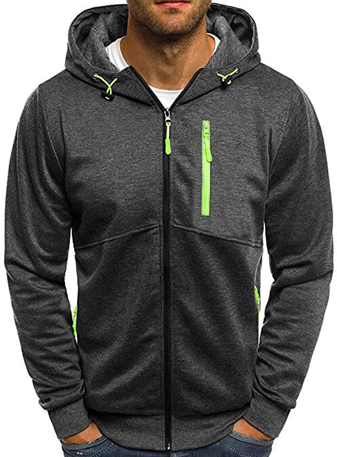 Men's Hoodie Full-Zip Up Sports Jacket