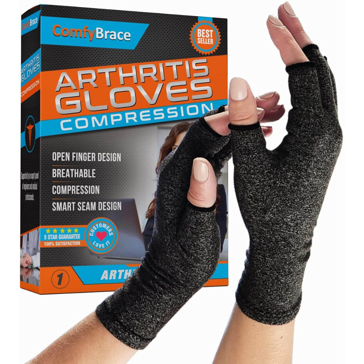 Copper Arthritis Compression Gloves