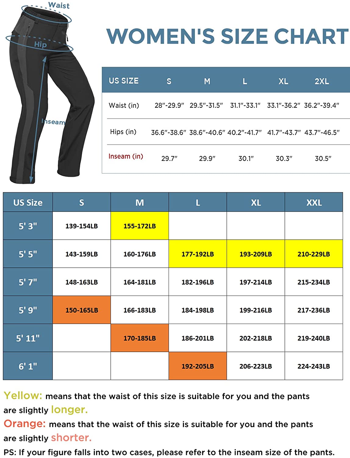 Wespornow Women's-Fleece-Lined-Hiking-Pants Snow-Ski-Pants  Water-Resistance-Outdoor-Softshell-Insulated-Pants for Winter : :  Clothing, Shoes