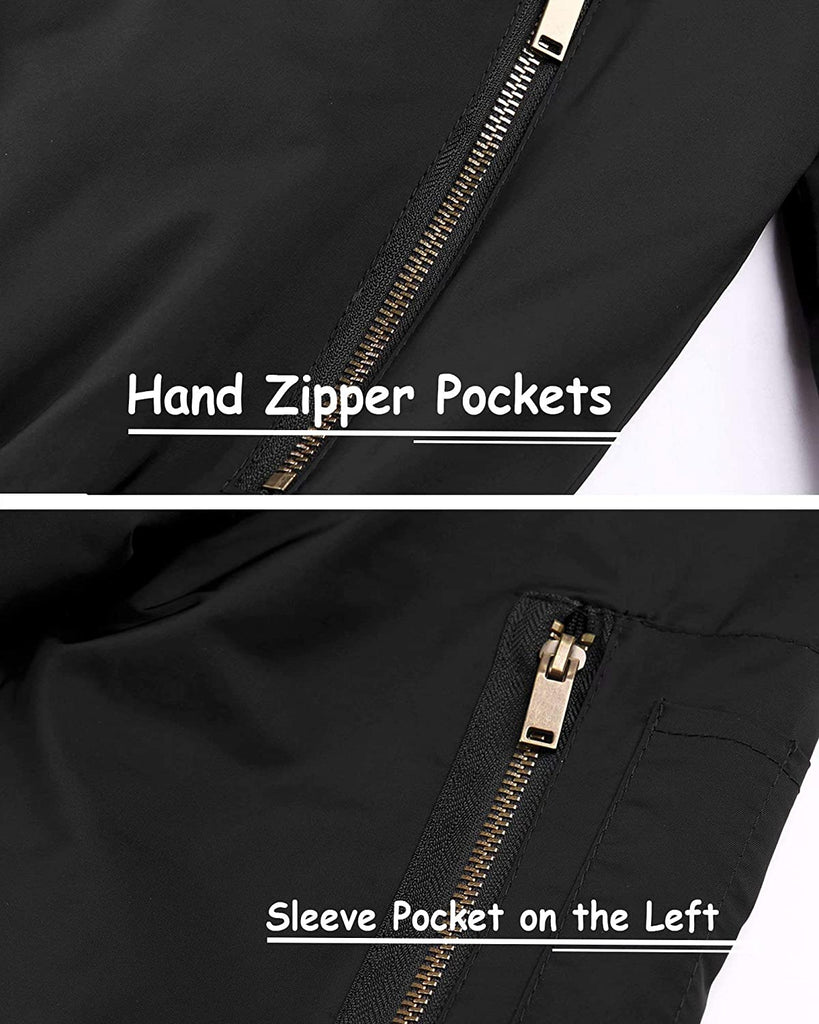 Men's Winter Zipper Pockets Bomber Jacket