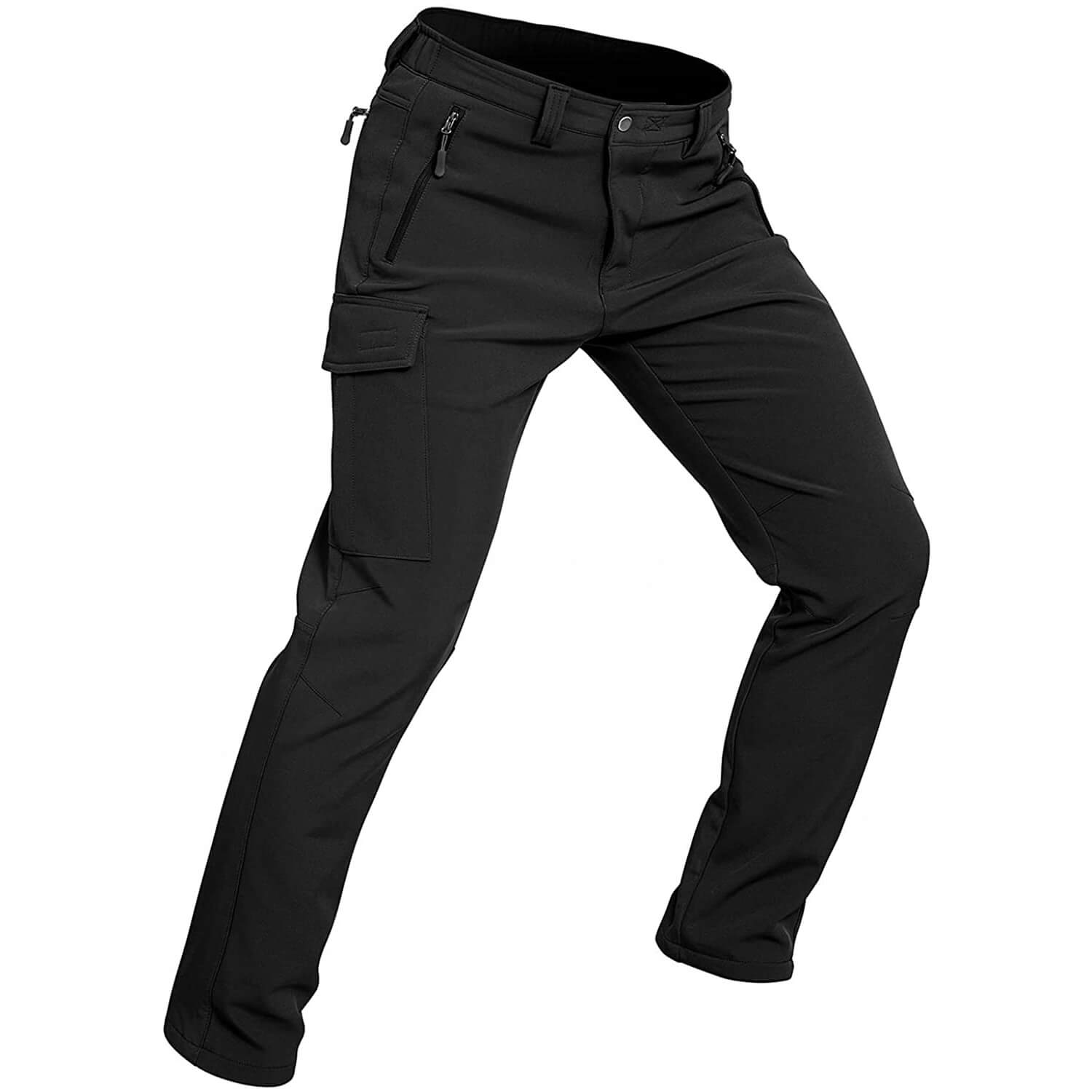 Men's Water-Resistance Fleece Lined Hiking Ski Pants