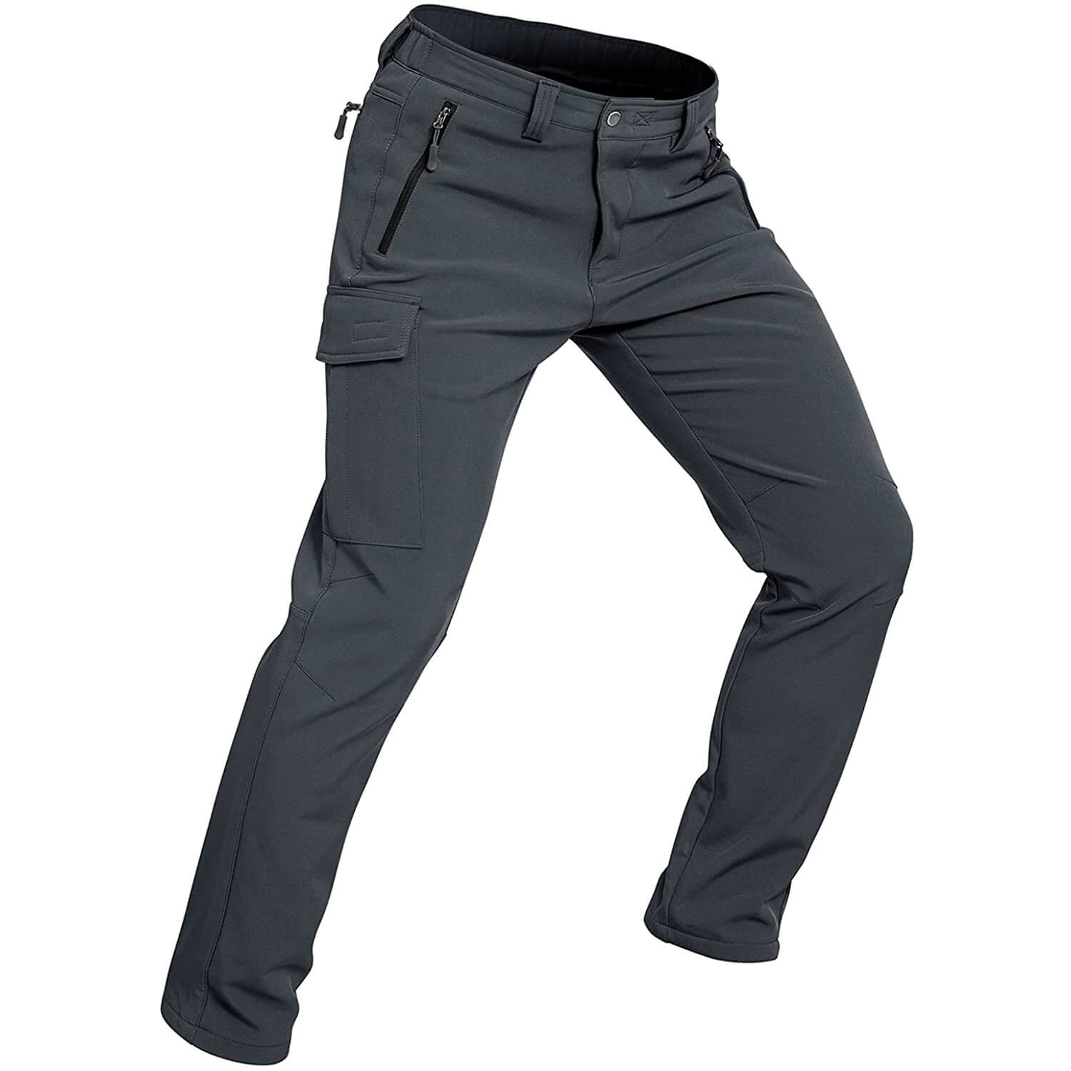 Men's Water-Resistance Fleece Lined Hiking Ski Pants