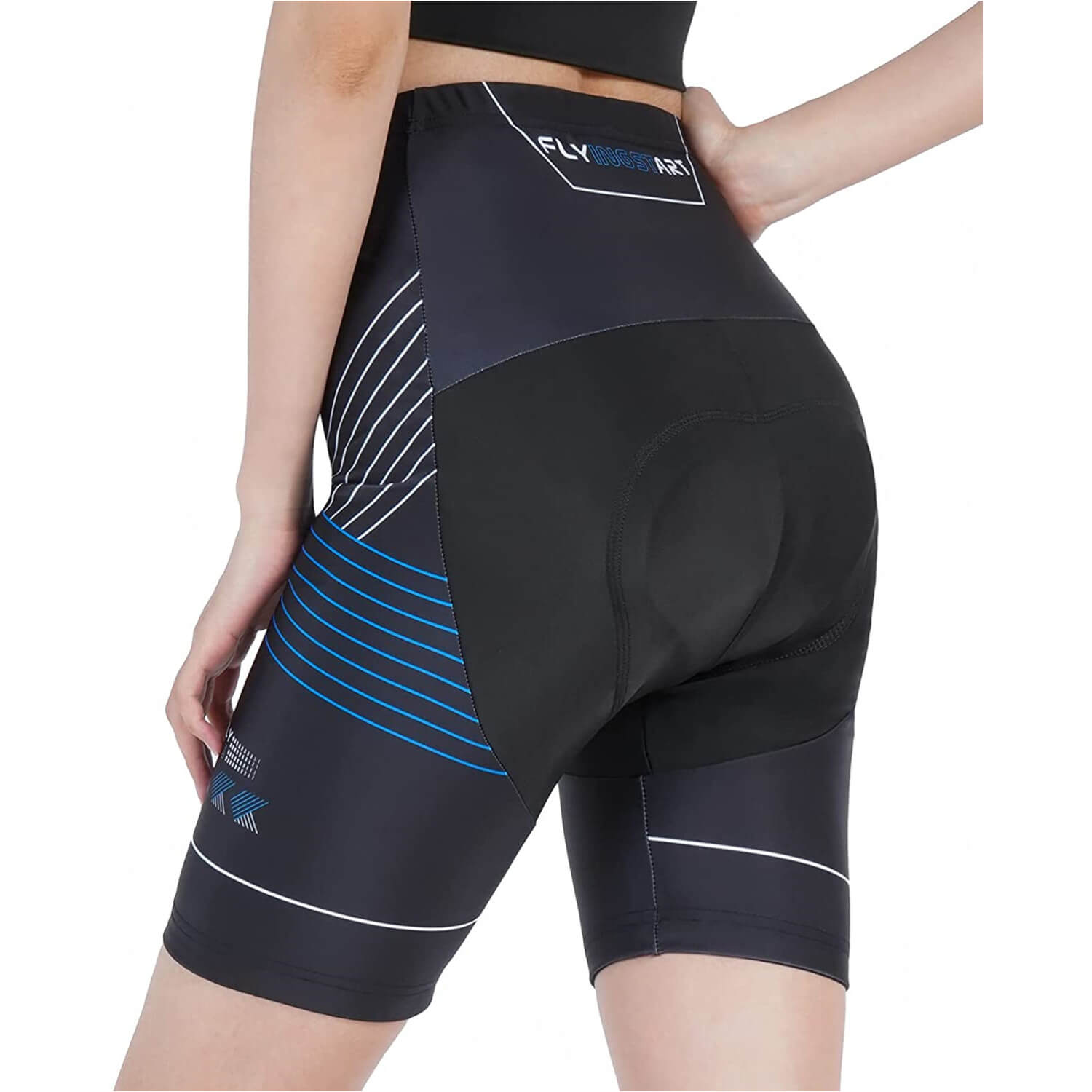 Women 3D Padded High Waist Cycling Shorts