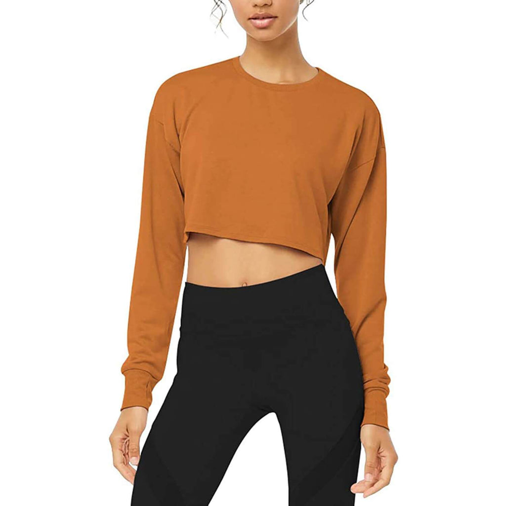 Women's Crop Tops Workout Athletic Shirt