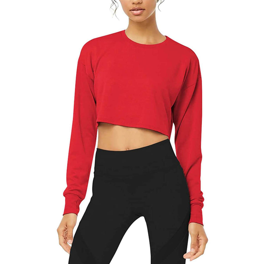 Women's Crop Tops Workout Athletic Shirt