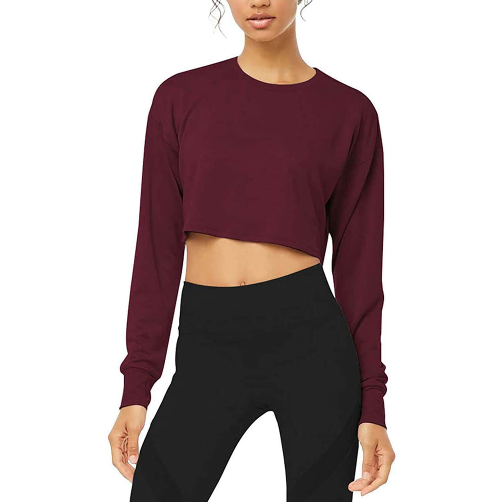Women's Crop Tops Workout Athletic Shirt