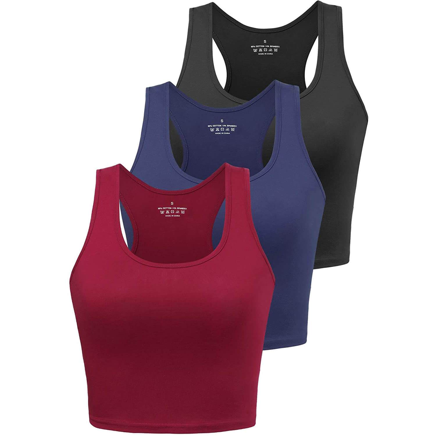 Women's Sports Crop Tank Tops Sleeveless Shirt