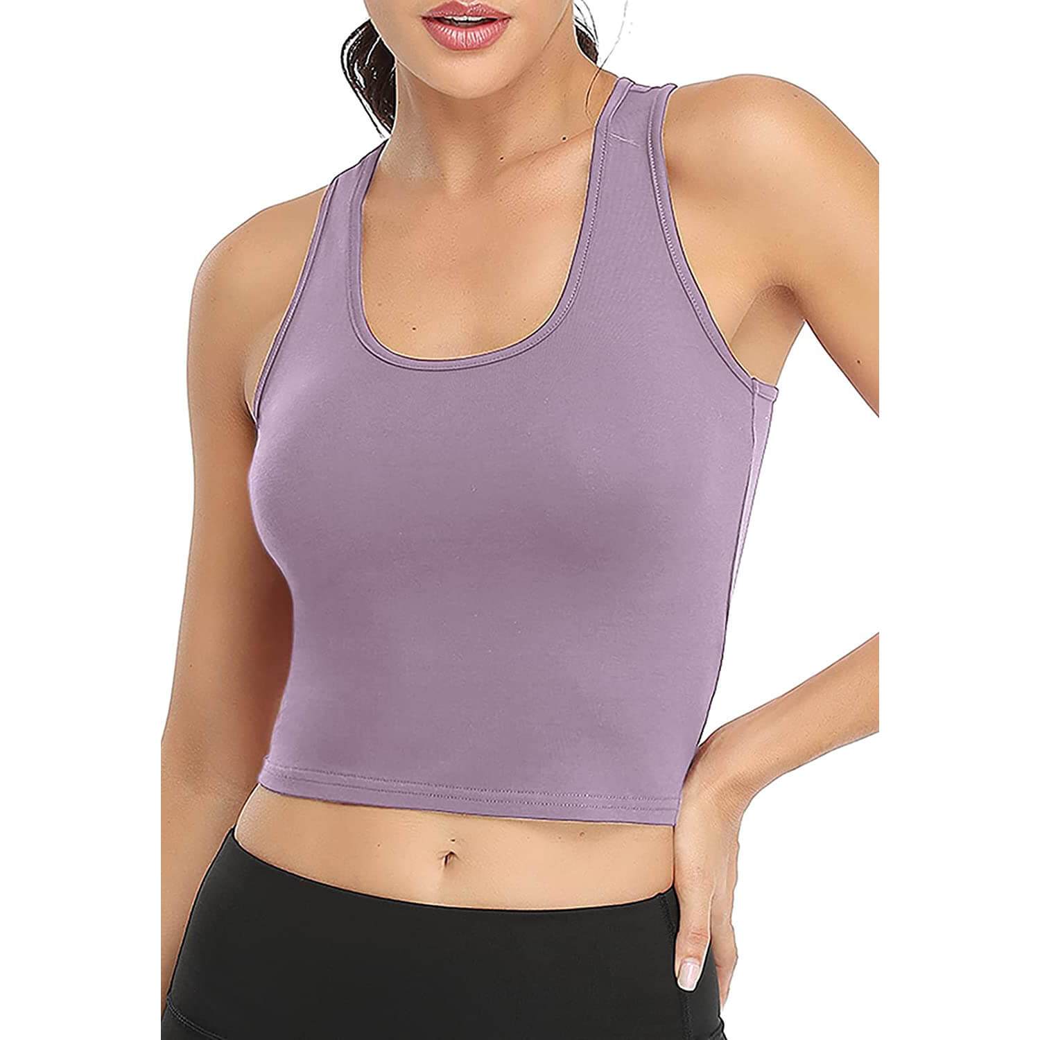 Women's Sports Crop Tank Tops Sleeveless Shirt