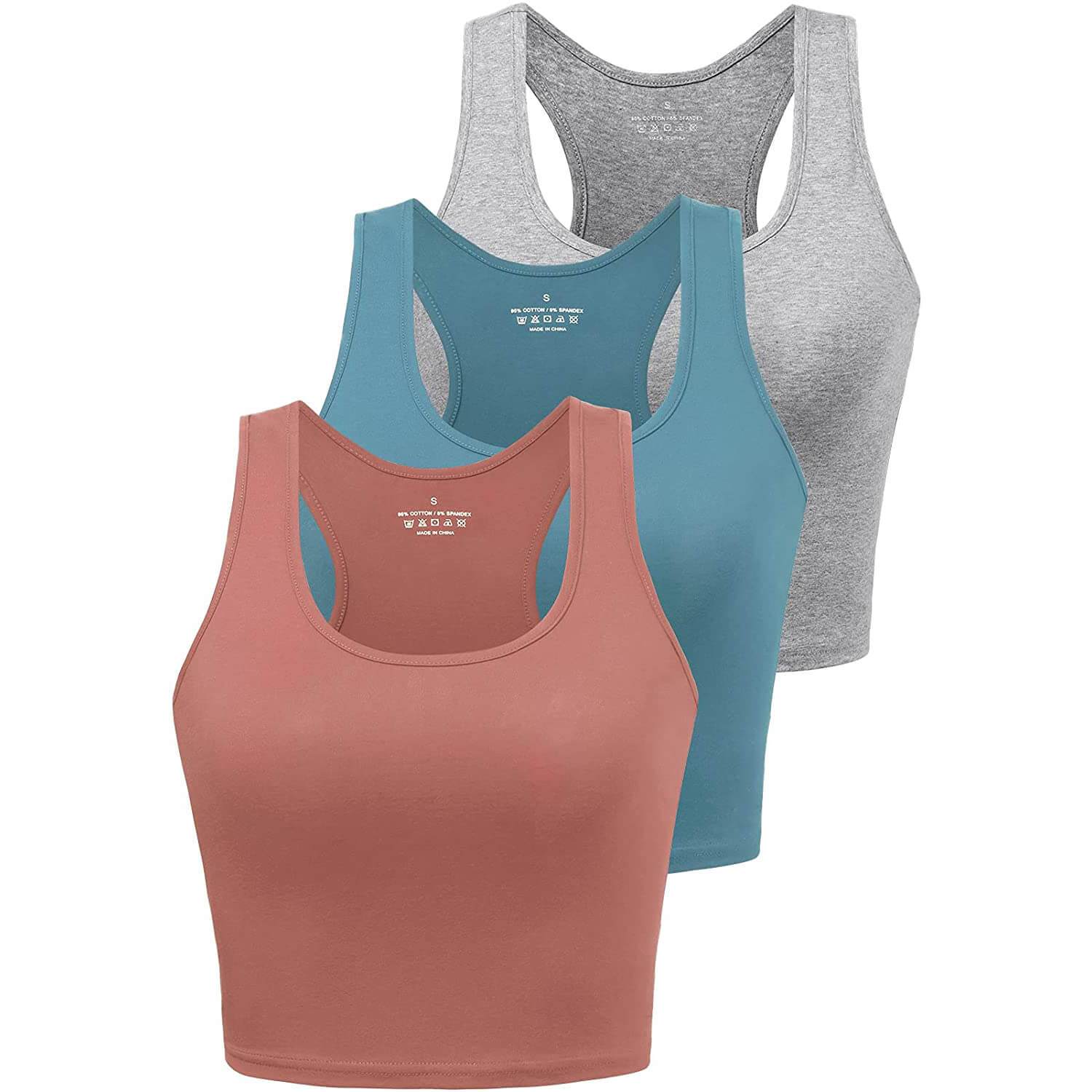 Women's Sports Crop Tank Tops Sleeveless Shirt