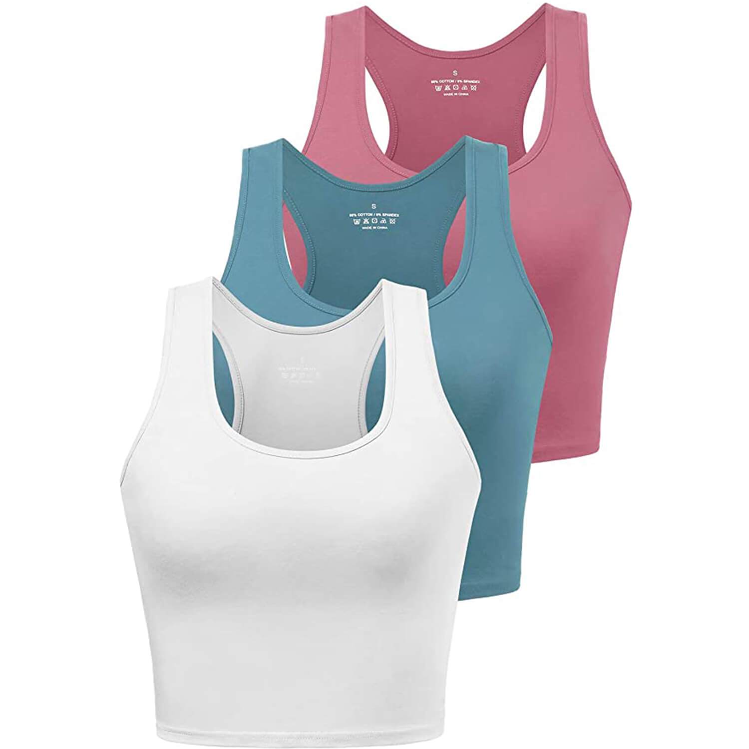 Women's Sports Crop Tank Tops Sleeveless Shirt