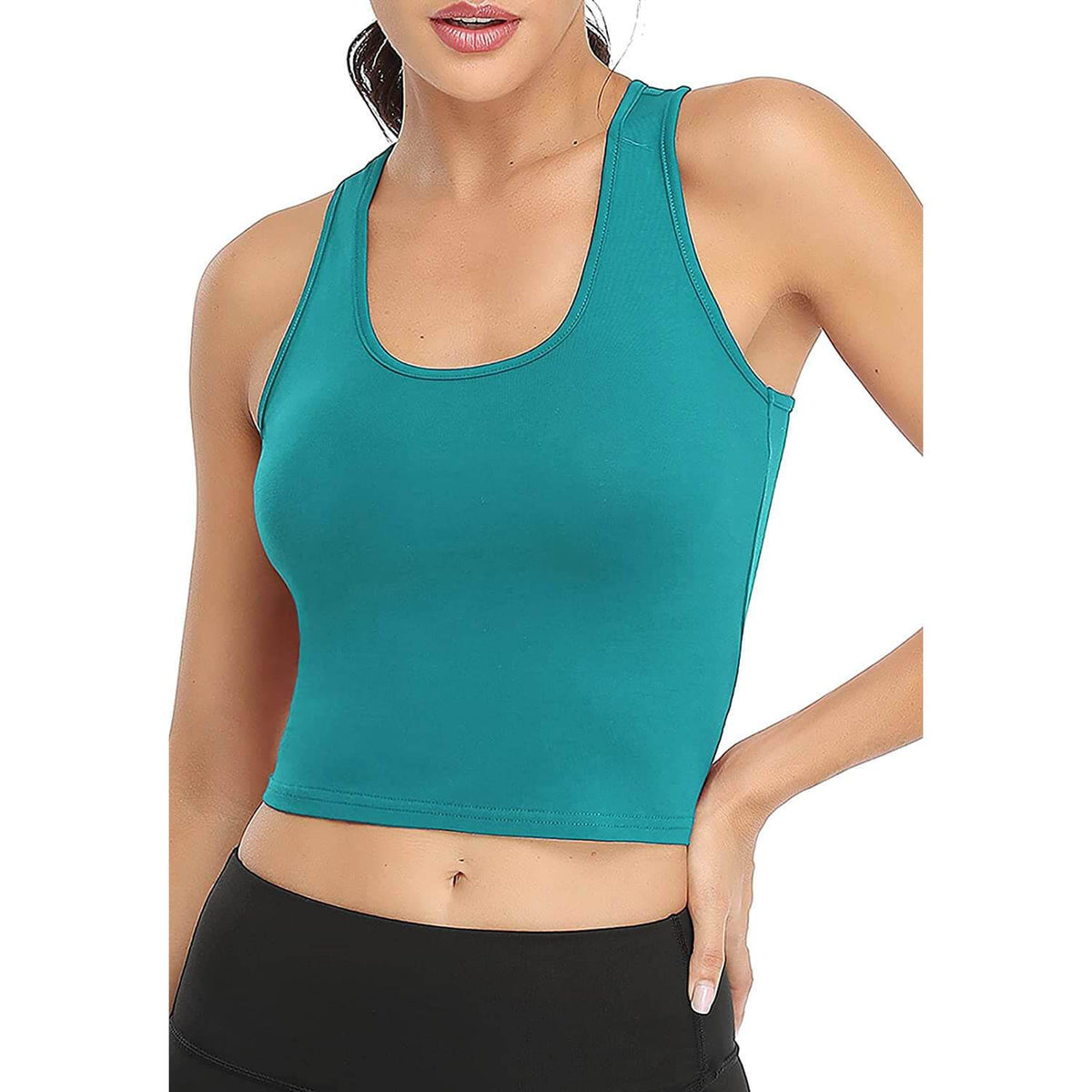 Women's Sports Crop Tank Tops Sleeveless Shirt